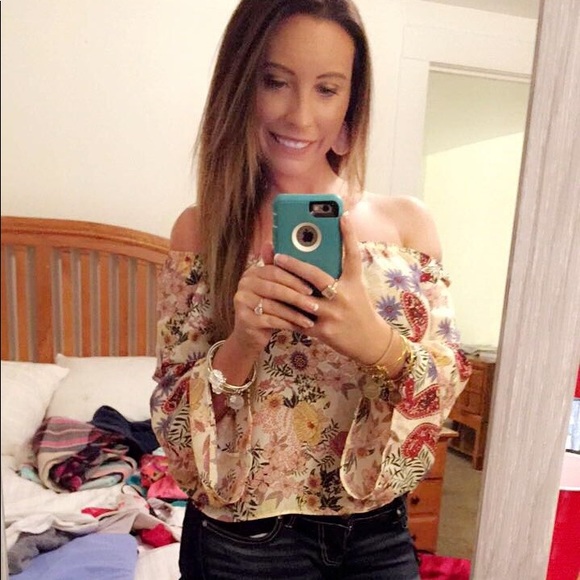 belk Tops - Floral off the shoulder shirt